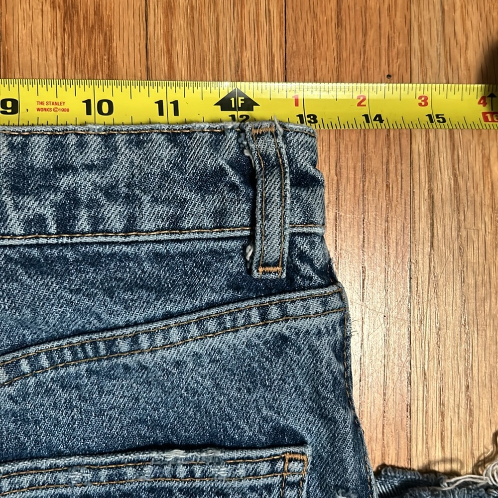 Zara Wide leg Flare light blue Distressed Jeans size 4 - Picture 7 of 9